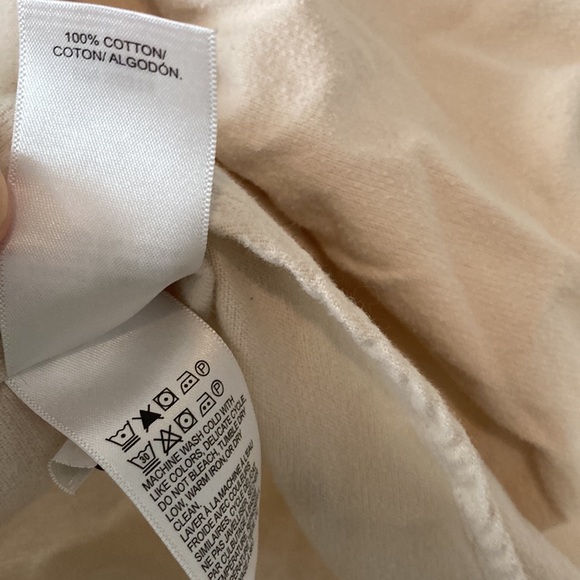 100% cotton cream-colored Lucky Brand flannel button-up. Heavyweight. Men’s S. - Picture 4 of 4